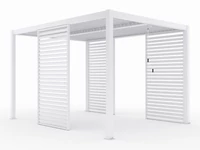 Kép 3/5 - LUXE Lamellás oldalpanel (R) 90x218cm 3 m-ig fehér
