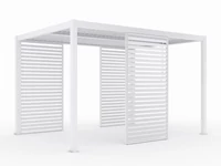Kép 4/5 - LUXE Lamellás oldalpanel (R) 90x218cm 3 m-ig fehér