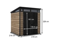 Kép 3/5 - Signature PENT 7X7 műanyag kerti ház kőrisfa