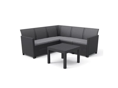 Claire 5 személyes kerti sarokgarnitúra orlando asztallal