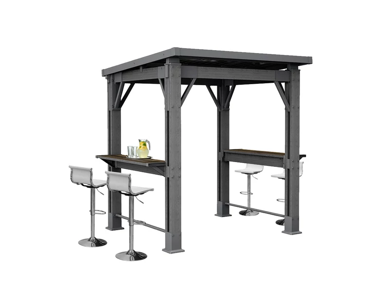 Kerti grill pavilon, pulttal, tetővel