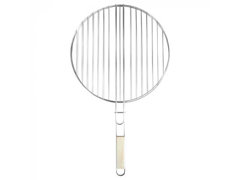 Kerek grillrács fa fogantyúval 40 cm