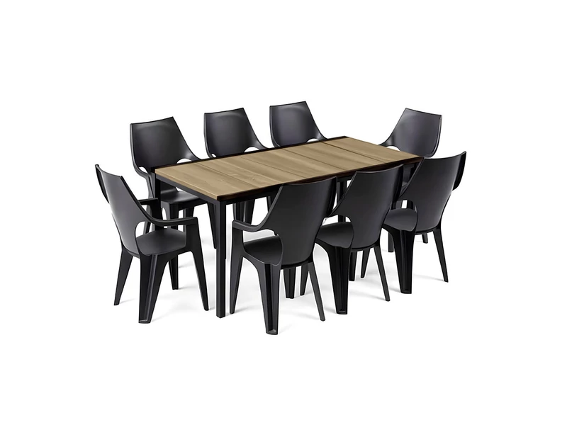 Parker Large 8+1 kerti bútor garnitúra szett kőris-grafit