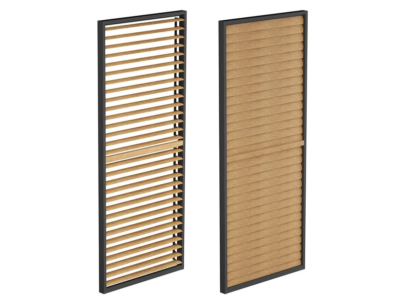 LUXE Lamellás oldalpanel (R) 90x218cm 3 m-ig fa